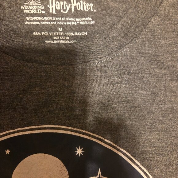 Harry Potter Wizarding World Hogwarts Women's Short Sleeve Gray Medium T-Shirt - Picture 5 of 6